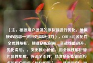 （注，根据用户提供的原标题进行优化，确保核心信息一致且更具吸引力），COD16武器配件全属性解析，精准搭配指南，实战性能飙升，优化说明，，突出核心价值，用全属性解析替代属性加成，强调全面性；精准搭配指南直接点明用户需求（优化配置）。，结果导向，加入实战性能飙升，通过结果吸引玩家点击，比原题更具体且富有行动力。，简洁有力，控制在20字内，避免冗长，同时保留关键词（COD16、武器配件、优化）。，如果需要其他风格（如悬念型、数据型），可进一步调整！