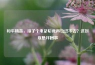 和平精英，接了个     后竟再也进不去？这到底是咋回事