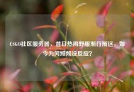 CSGO社区服务器，昔日热闹野服渐行渐远，如今为何频频没反应？