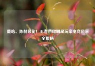 鹿晗、陈赫领衔！王者荣耀明星玩家电竞风采全揭秘