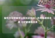 复旦大学附属华山医院皮肤科，百年医魂铸丰碑 守护健康向未来