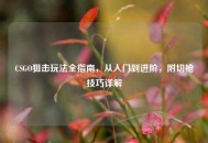CSGO狙击玩法全指南，从入门到进阶，附切枪技巧详解