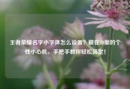 王者荣耀名字小字体怎么设置？藏在ID里的个性小心机，手把手教你轻松搞定！