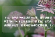 （注，由于用户未提供具体内容，此标题是基于常见Steam小车装饰主题创作的示例。若用户提供具体内容，将生成更精准匹配的标题。）