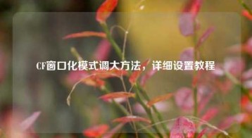 CF窗口化模式调大方法，详细设置教程