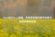 Win10运行Steam报错，失败系统里的意外彩蛋与玩家的爱恨纠葛