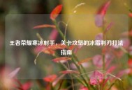 王者荣耀寒冰射手，关卡攻坚的冰霜利刃打法指南