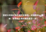 穿越火线强化角色属性全解析，战场隐形Buff揭秘，所有强化角色属性是否一致？