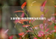 王者荣耀10帧特效解析与优化技巧