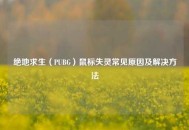 绝地求生（PUBG）鼠标失灵常见原因及解决方法