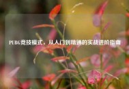 PUBG竞技模式，从入门到精通的实战进阶指南