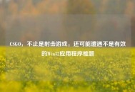CSGO，不止是射击游戏，还可能遭遇不是有效的Win32应用程序难题
