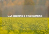 CSGO全屏模式护眼设置与亮度调整教程