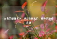 王者荣耀好名字，峡谷专属名片，藏你的游戏灵魂