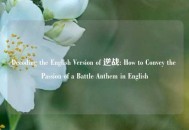 Decoding the English Version of 逆战: How to Convey the Passion of a Battle Anthem in English