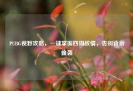 PUBG视野攻略，一键掌握四周敌情，告别背后偷袭