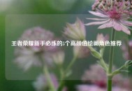 王者荣耀新手必练的5个高颜值绘画角色推荐