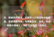 注，根据您的要求，仅提供一个简洁专业的标题。若需调整方向（如侧重优化、渲染、网络等细分领域），可补充说明进一步优化。