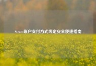 Steam账户支付方式绑定安全便捷指南