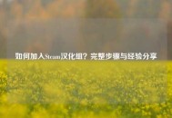 如何加入Steam汉化组？完整步骤与经验分享