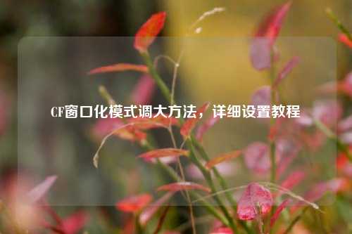 CF窗口化模式调大方法,详细设置教程