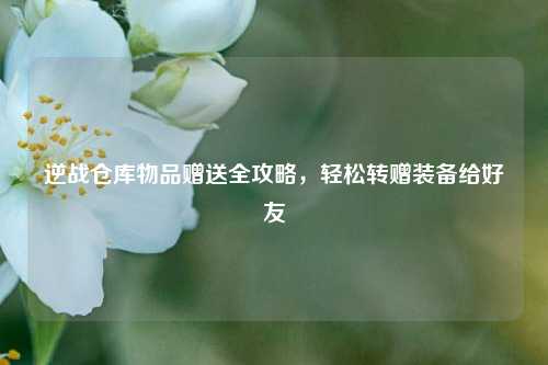 逆战仓库物品赠送全攻略,轻松转赠装备给好友