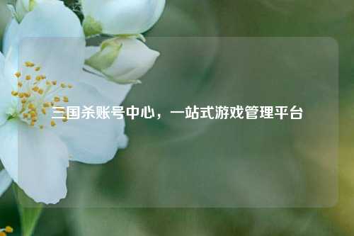 三国杀账号中心,一站式游戏管理平台