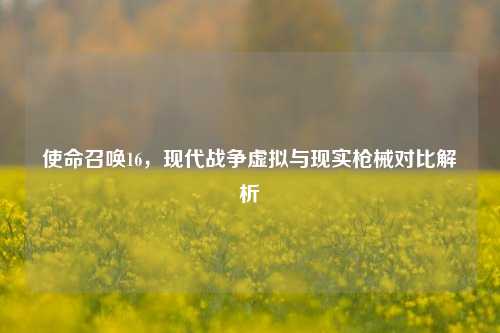 使命召唤16,现代战争虚拟与现实枪械对比解析