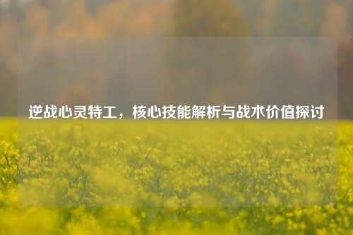 逆战心灵特工,核心技能解析与战术价值探讨