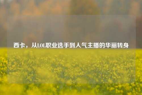 西卡，从LOL职业选手到人气主播的华丽转身