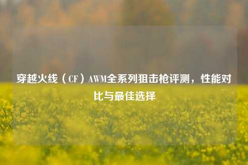 穿越火线（CF）AWM全系列狙击枪评测，性能对比与最佳选择