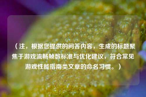 （注，根据您提供的问答内容，生成的标题聚焦于游戏流畅帧数标准与优化建议，符合常见游戏性能指南类文章的命名习惯。）