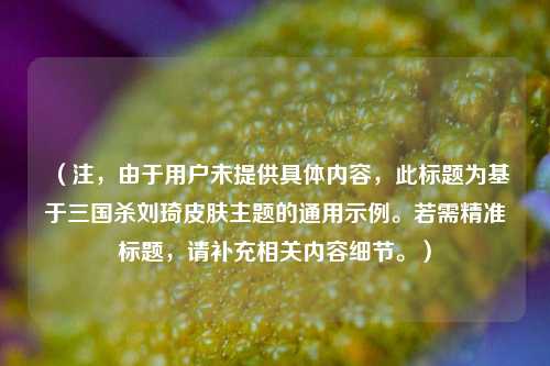 (注,由于用户未提供具体内容,此标题为基于三国杀刘琦皮肤主题的通用示例。若需精准标题,请补充相关内容细节。)
