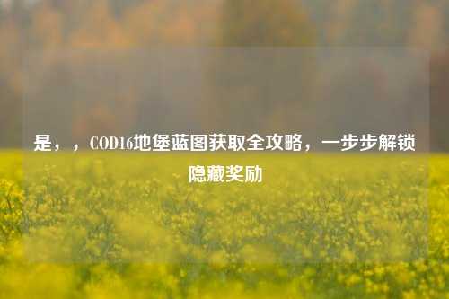 是，，COD16地堡蓝图获取全攻略，一步步解锁隐藏奖励
