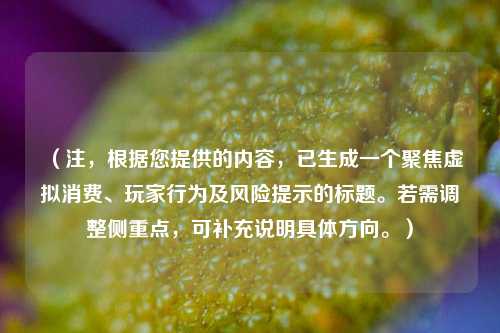 （注，根据您提供的内容，已生成一个聚焦虚拟消费、玩家行为及风险提示的标题。若需调整侧重点，可补充说明具体方向。）