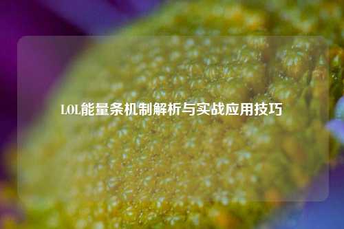 LOL能量条机制解析与实战应用技巧