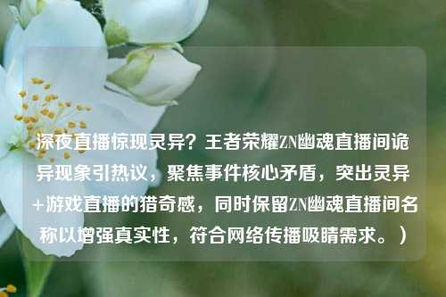 深夜直播惊现灵异?王者荣耀ZN幽魂直播间诡异现象引热议,聚焦事件核心矛盾,突出灵异+游戏直播的猎奇感,同时保留ZN幽魂直播间名称以增强真实性,符合网络传播吸睛需求。)
