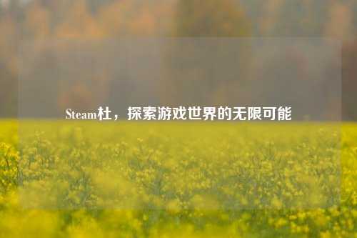 Steam杜，探索游戏世界的无限可能