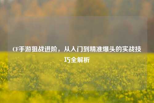 CF手游狙战进阶,从入门到精准爆头的实战技巧全解析