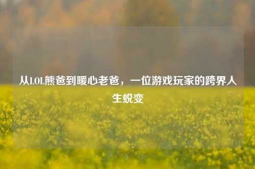 从LOL熊爸到暖心老爸,一位游戏玩家的跨界人生蜕变