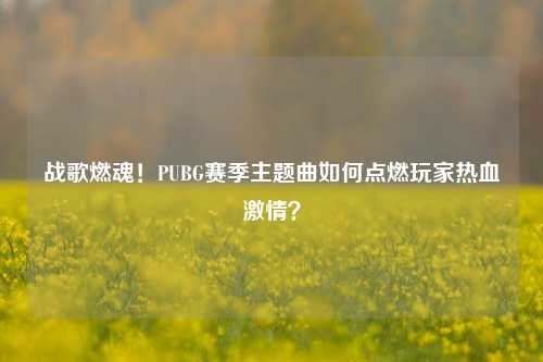 战歌燃魂！PUBG赛季主题曲如何点燃玩家热血激情？