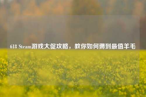 618 Steam游戏大促攻略，教你如何薅到最值羊毛