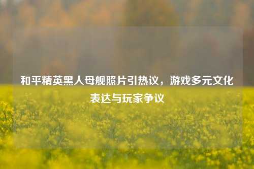 和平精英黑人母舰照片引热议，游戏多元文化表达与玩家争议