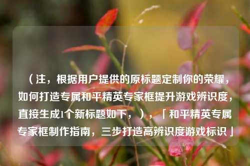 （注，根据用户提供的原标题定制你的荣耀，如何打造专属和平精英专家框提升游戏辨识度，直接生成1个新标题如下，），「和平精英专属专家框制作指南，三步打造高辨识度游戏标识」