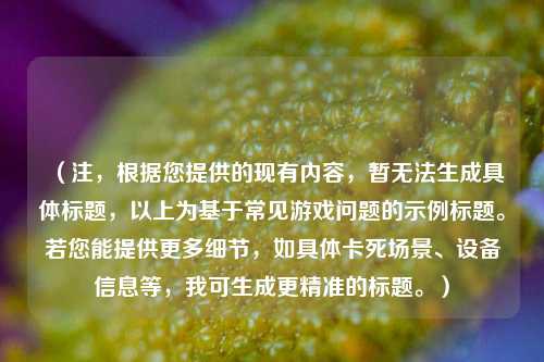 （注，根据您提供的现有内容，暂无法生成具体标题，以上为基于常见游戏问题的示例标题。若您能提供更多细节，如具体卡死场景、设备信息等，我可生成更精准的标题。）