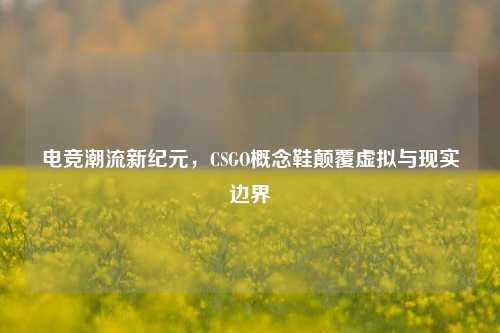 电竞潮流新纪元，CSGO概念鞋颠覆虚拟与现实边界