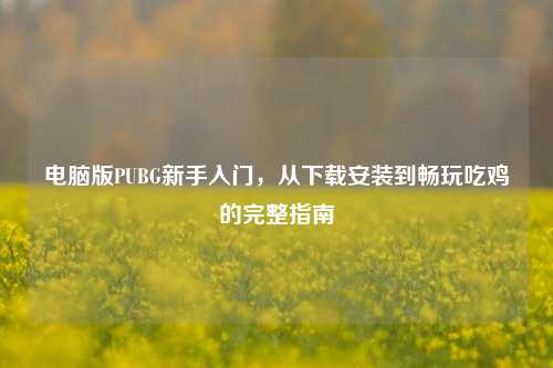 电脑版PUBG新手入门,从下载安装到畅玩吃鸡的完整指南