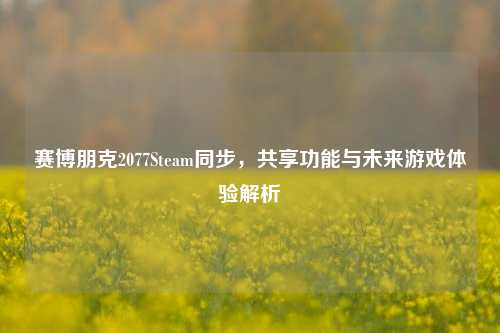 赛博朋克2077Steam同步,共享功能与未来游戏体验解析