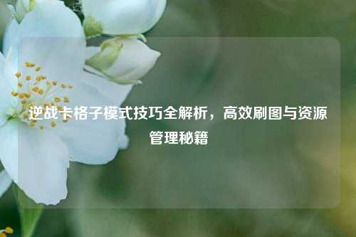 逆战卡格子模式技巧全解析,高效刷图与资源管理秘籍