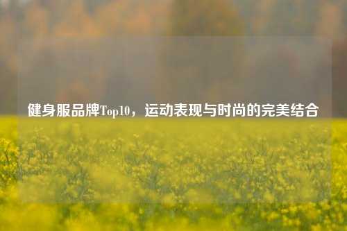 健身服品牌Top10,运动表现与时尚的完美结合